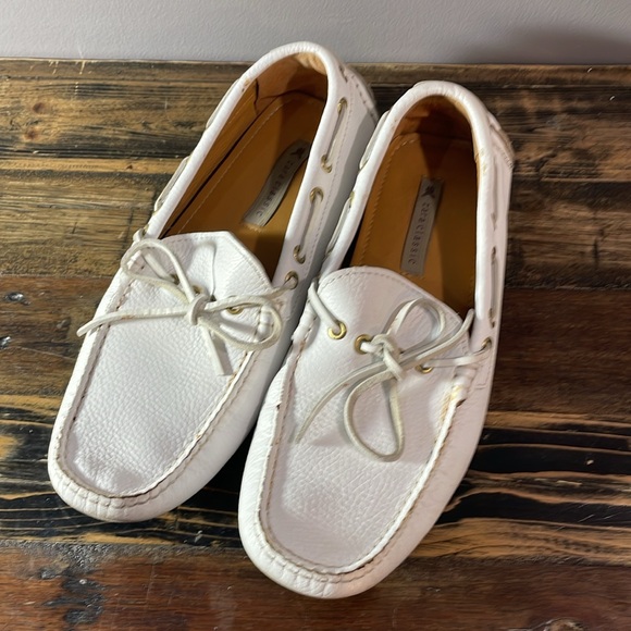 Zara men white boat shoes leather size 9 made in Portugal - Picture 17 of 17